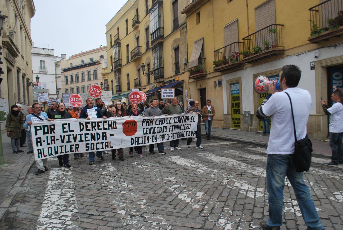 Manifestación de Stop Desahucios en Jerez