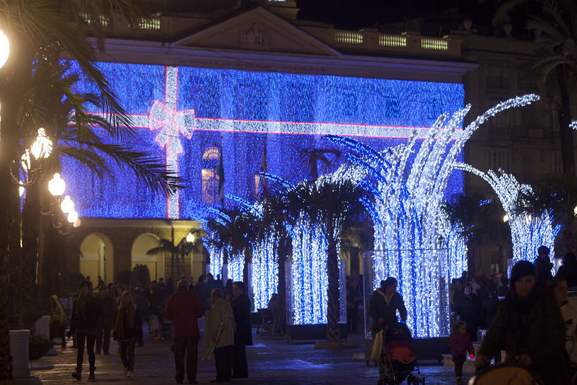 Inauguración del alumbrado de Navidad en Cádiz