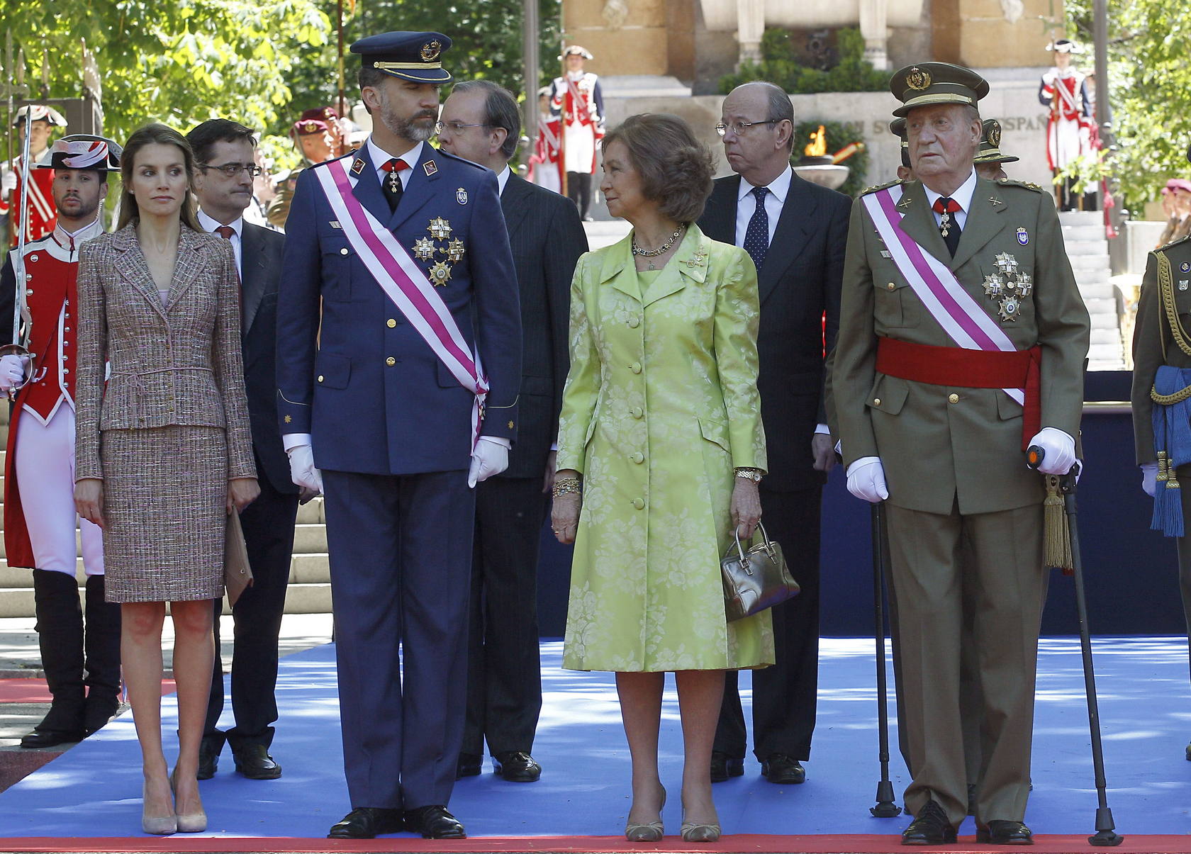 El Rey preside el homenaje a los caídos tres meses tras su operación