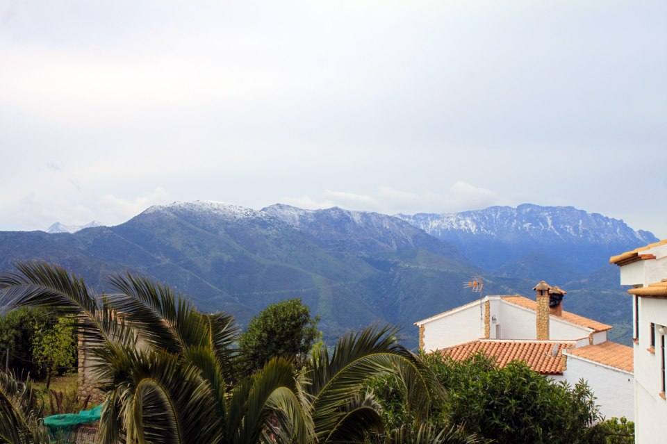 Nevada en primavera en Grazalema