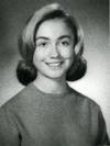  Hillary Rodham, en 1965 en una foto del anuario del instituto 